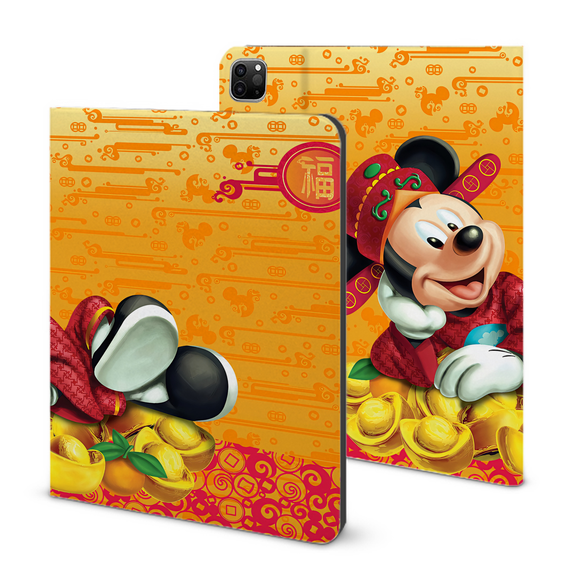 （画像用） ミッキーマウス Mickey Mouse IPad ケース ブック型 PUレザー TPU 耐衝撃 軽量 薄型 ペン収納なし 全面保護 IPad 各モデル対応